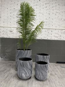 Pots de jardin en ciment ronds décoratifs de style nordique, grands pots d'intérieur et jardinières artificielles pour la maison - Product Image 6
