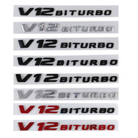 Emblème 3D ABS auto-adhésif à usage unique V8 V12 BITURBO pour ailes de voiture, accessoires C E S GLE, autocollant de modification de voiture, coffre arrière