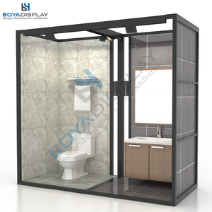 Popular Type <strong>Bathroom</strong> <strong>Ceramic</strong> <strong>Tile</strong> <strong>Display</strong> Rack Corner Shower Cubicle Sample <strong>Display</strong> in <strong>Ceramic</strong> Showroom for Showroom - Product Image 6