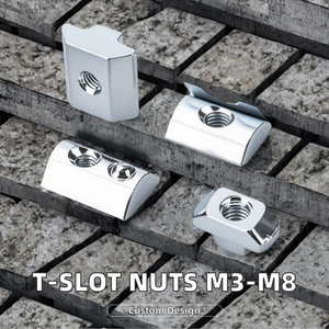 Profil de cadre, écrous à rainure en T carrés, M4 M5 M6 M8, laiton zingué, ressort, fabricant, personnalisé, automobile - Product Image 2