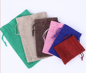 Bolsa ecológica para monedas, saco de yute pequeño de arpillera reciclable para bolsa de regalo de Navidad y joyería, saco de yute, Embalaje seguro para alimentos - Product Image 5