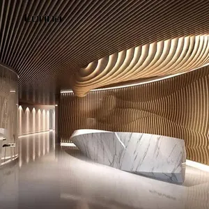O design de tabela de contador de recepção de mármore mais popular para banheiro de recepção de mesa