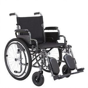 Silla de Ruedas Manual de Acero Plegable y Ligera, con Asiento Ancho de 51 cm, para Personas con Discapacidad y Rehabilitación, Venta al Por Mayor de Fábrica - Product Image 1