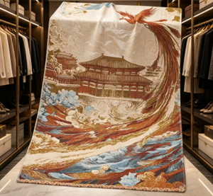 [Le Phénix reflète l'opulence du palais] Serviette de bain grande taille en gaze de coton jacquard écologique, artisanat du patrimoine culturel immatériel - Product Image 6