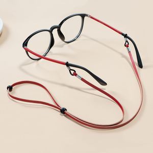Cordon de retenue réglable en cuir PVC pour lunettes, anti-chute, sangle de suspension personnalisée pour lunettes de vue et de soleil - Product Image 1