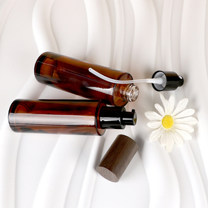 Customized Brown Liquid Lotion <b>Bottle</b> Essential Oil <b>Bottle</b> Cosmetics Container <b>Empty</b> with Pump Screw Cap - Product Image 6