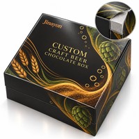 Maßgefertigte Valentinstag Craft-Bier-Schokoladen-Geschenkbox mit Logo, CMYK-Druck, Glänzend Laminiertem Deckel und Boden-Verpackung