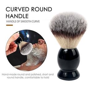 Jabón de alta calidad Original <span class=keywords><strong>barba</strong></span> pura cara negra madera venta al por mayor Etiqueta Privada madera de bambú hombres brocha de afeitar tejón - Product Image 3