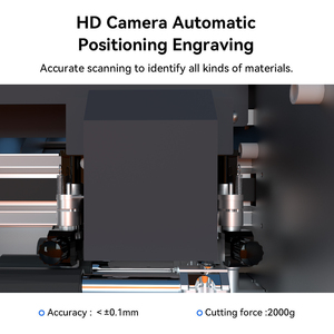 Plotter de corte y hendido digital de etiquetas alimentadas por hoja con alimentación automática de 150 hojas, cámara de corte de contorno, cabezal de corte dual y velocidad de 1600 mm/s - Product Image 3