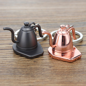 Porte-clés en alliage de zinc, souvenir de café, mini pot à <span class=keywords><strong>moka</strong></span> 3D, moulin à café, pendentif de voiture - Product Image 4