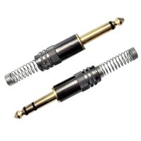 Prise audio mono TS et stéréo TRS mâle 6,35 mm (1/4 po), connecteur plaqué or avec protection anti-casse à ressort