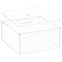 Boîte de rangement en acrylique avec couvercle, boîte de rangement de bureau pour bijoux, bonbons, pilules, petits objets artisanaux, organisation du bureau