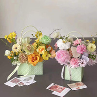 Sac fourre-tout pour bouquet de fleurs de la Saint-Valentin, emballage de fleuriste imperméable, art floral, boîte cadeau en papier de qualité supérieure