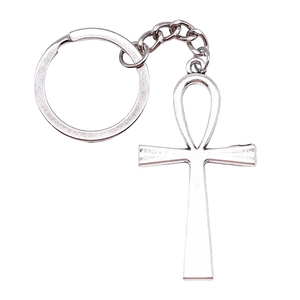52x28mm Antique Argent Plaqué Antique Bronze Plaqué Métal Alliage Vie Clé <span class=keywords><strong>Ankh</strong></span> Croix Porte-clés Souvenirs Cadeau P1-ABD-C10074 - Product Image 3