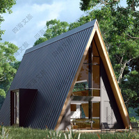Maison triangulaire en forme de A, résistante au vent et à l'eau, prix de la maison triangulaire, villa de luxe en forme de A, hôtel en forme de A