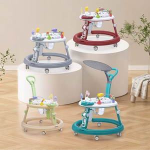 Andador Multifuncional Antivuelco para Bebés, 3 Alturas Ajustables, Ayuda para Caminar para Bebés de 6 a 18 Meses con Mango de Empuje, Múltiples Modos - Product Image 1