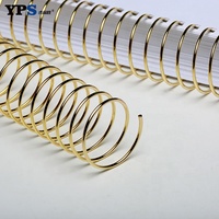 Fabricant de fournitures de reliure de bureau, fil de reliure en spirale simple en métal couleur or, bobine O