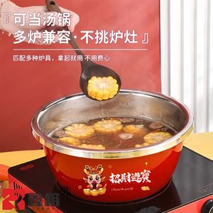 Stainless Steel <b>Colander</b> Set 3 Piece Kitchen <b>Strainer</b> Rice Washing Basin Vegetable Drainer Multifunctional Bowl - Product Image 2