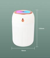 Humidificateur d'air portable pour voiture 2026 avec lumière LED nocturne et humidificateur à brume froide USB mini pour voiture
