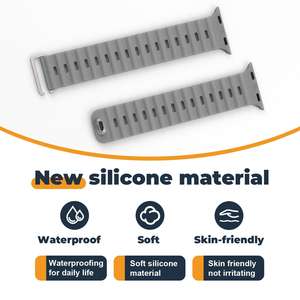 <span class=keywords><strong>Bracelet</strong></span> en silicone directement de l'usine pour IWatch 49mm 46mm 45mm 44mm, <span class=keywords><strong>bracelet</strong></span> Ocean pour <span class=keywords><strong>Apple</strong></span> <span class=keywords><strong>Watch</strong></span> <span class=keywords><strong>Ultra</strong></span> 2, bande 9 8 7, <span class=keywords><strong>bracelet</strong></span> en caoutchouc - Product Image 3