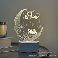 Vente en gros HAOXIANG HX-1 Décoration musulmane islamique Calligraphie 3D LED Lampe chauffe-bougie électrique en plastique Lampe de nuit