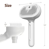 Brosse Humide et Vaporisante pour Chat et Chien, Épilateur de Poils d'Animaux avec Réservoir d'Eau, Brosse Nettoyante pour Chien et Chat Contre la Mue, Produit de Toilettage pour Animaux