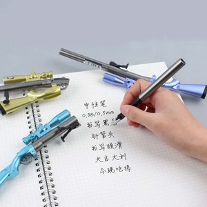 Venta de alta calidad <span class=keywords><strong>Funky</strong></span> Black Ink Cartoon Gun Shape Bolígrafo de plástico para uso de estudiantes escolares - Product Image 6