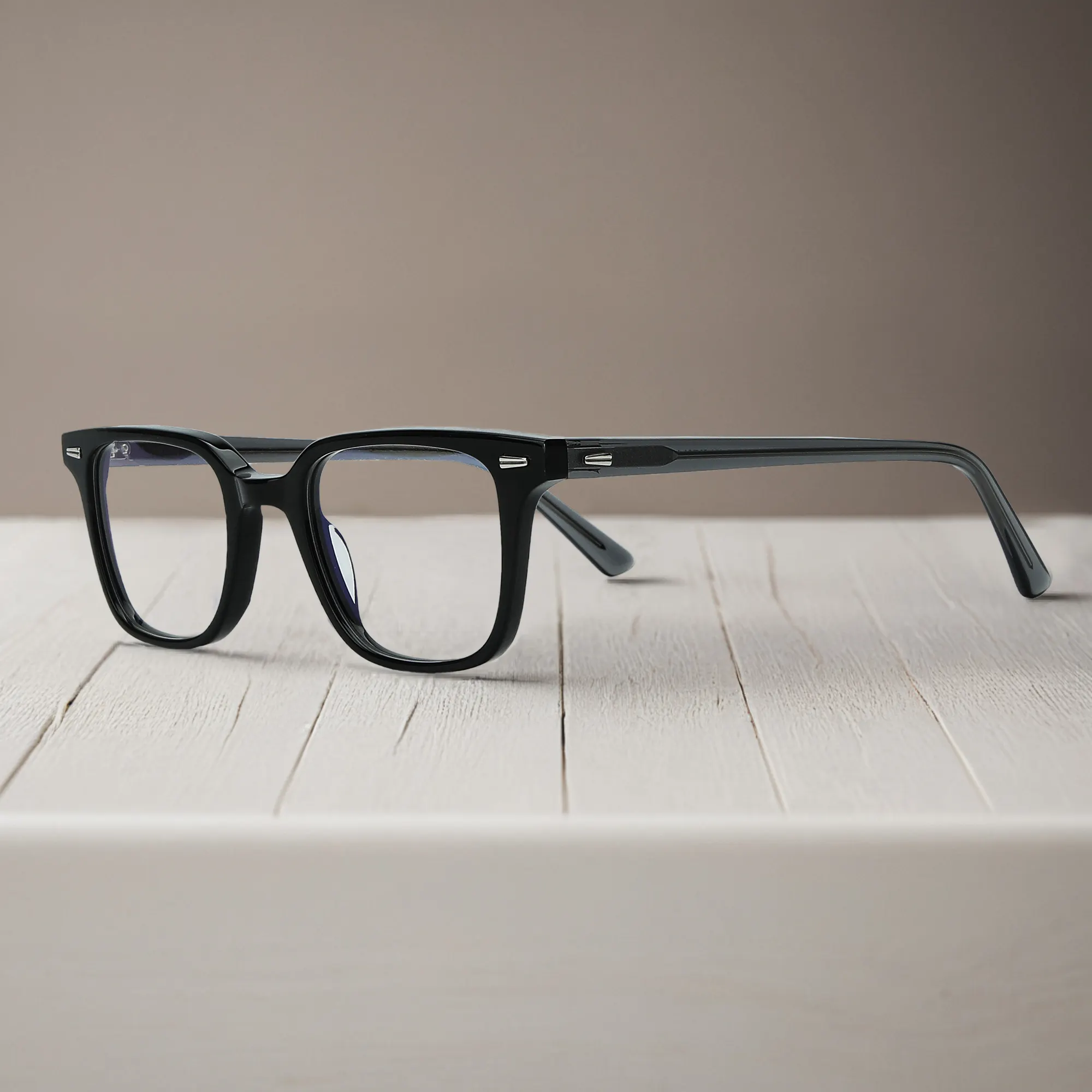 Mode hommes mince carré acétate lunettes optiques cadre lunettes de créateur lentille polarisée Anti lumière bleue lunettes