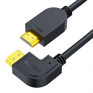 <span class=keywords><strong>Adaptateur</strong></span> coudé 90° pour câble 4K/8K avec cuivre sans oxygène pour PC, TV et projecteur - Product Image 1