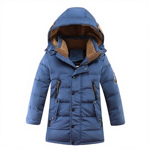 Veste d'hiver matelassée en duvet pour enfants, à capuche, coupe-vent, respirante, réversible, épaisse, pour garçons, -30 degrés - Product Image 3