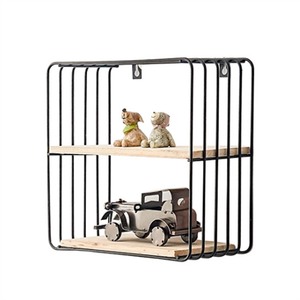 Organizador de Gabinete Colgante <span class=keywords><strong>para</strong></span> Utensilios de Cocina, Organizador de Pared de Madera y Hierro <span class=keywords><strong>para</strong></span> Baño y Artículos del Hogar - Product Image 4