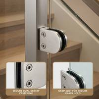 Support de fixation en acier inoxydable de haute qualité en forme de D pour main courante d'escalier