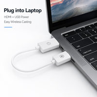 Kit Compacto Inalámbrico HD TX RX 1080P, Adaptador para Compartir Pantalla de Laptop/PC a TV, Monitor o Proyector