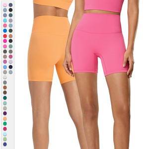 DK067 Short de <span class=keywords><strong>yoga</strong></span> de fitness d'été pour femmesPantalon à trois points Sentiment nu Taille Motif solide Short de <span class=keywords><strong>yoga</strong></span> en spandex - Product Image 6