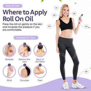 Aceite para Dormir en Roll-On de Marca Privada, Regalo de Relajación para Dormir para Mujeres, Aceites Naturales Puros con Botella de <span class=keywords><strong>Bola</strong></span> Rodante - Product Image 4