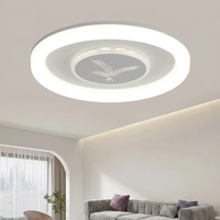 Lampu Plafon Flush Mount Elegan Pola Daun Cincin Konsentris Pencahayaan Interior Tiga Warna Dapat Diredupkan Perlengkapan Kamar Tidur Utama
