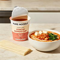 Hot Sale 200g Korean Kimchi Flavor Ramen Instant Noodles Wholesale Spicy Soup Type OEM Halal Low MOQ