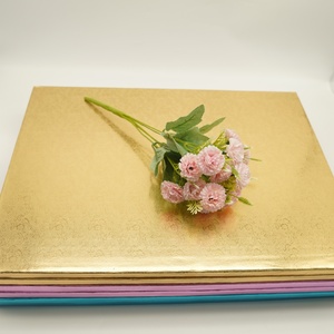 Plateau à gâteau rond et rectangulaire en carton ondulé blanc de 4, 6, 8, 10, 12, 14 pouces, prix de gros, lot de 5 plateaux à gâteau dorés - Product Image 5