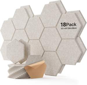 Panneau acoustique en fibre de polyester haute densité, design personnalisé, adhésif hexagonal, échantillon gratuit, respectueux de l'environnement - Product Image 4