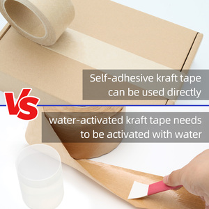 Cinta de Papel Kraft Ecológica con Pegamento Activado por Agua, Cinta de Embalaje de Papel Reforzado de Alta Resistencia para Cajas de Envío - Product Image 2