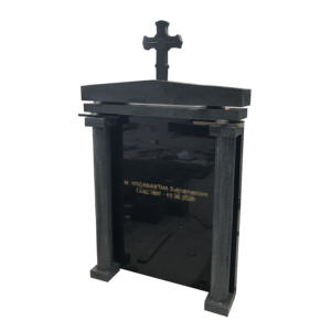 Pierre tombale verticale en granit, motif floral bronze, style européen, personnalisée, moderne, MASON - Product Image 5