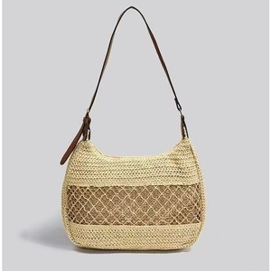 Sac de plage en paille tressé pour femme, nouveau modèle, à porter à l'épaule, avec découpes sous les aisselles, idéal pour l'été - Product Image 1