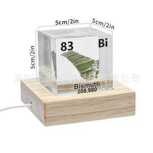 Cube artisanal en acrylique avec l'élément bismuth (Bi) inséré, ornement de collection pour l'éducation scientifique et la présentation - Product Image 4