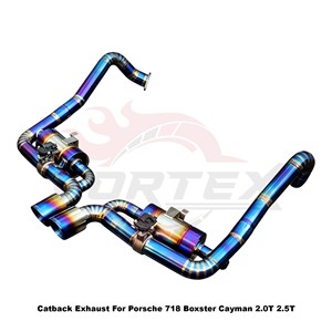 Vortex Bespoke Burnt Titanium Sport Sound Valved <b>Exhaust</b> Fits Porsche 718 Boxster Cayman 2.0T 2.5T Upgrade - Product Image 2
