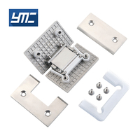 YMC Style moderne en acier inoxydable 304 charnières de porte de douche sans cadre charnière coulissante mur à verre levier en verre salle de bain fermeture en douceur