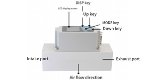 Débitmètre de masse de gaz 10-6000L/min, 3 sorties NPN, alarme, écran TFT rotatif, raccord RC 9-28V - Product Image 6