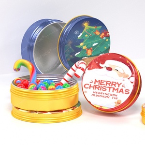 Merrynewon Aluminum Christmas Candy Jar with Screw Cap Holiday Gummy & Baby Food Container for Bread - Product Image 3