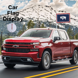 Bandera Personalizada para Ventana de Auto de Wyoming, 12x18 Pulgadas, Doble Cara, Poliéster, Bandera del Estado de la Igualdad con Clip y Asta para Deportes - Product Image 4