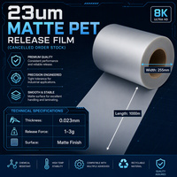 [Stok Pesanan Dibatalkan] Film PET Matte 23um 1-3g Ultra Ringan Lebar 255mm untuk Pita AB & Pelindung Ponsel