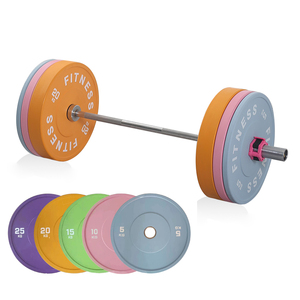 Jeu d'haltères en acier de 2 pouces, plaque d'haltérophilie, 5-25KG, pare-chocs, nouvelle couleur - Product Image 1